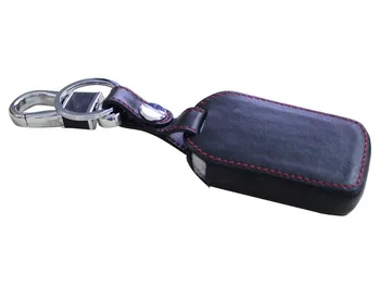 2 Mygtukai Juodos Spalvos Automobilio Nuotolinio Protingas Klavišą Odos Chain Case Cover Apsaugos 
