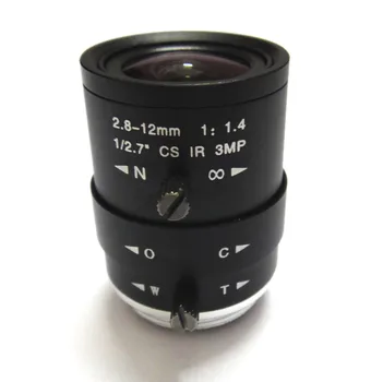 X4pcs HD 3mp 2.8-12mm stebėjimo kamerų objektyvo CS Mount Vadovas Židinio IR 1/2.7