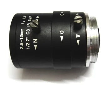 X4pcs HD 3mp 2.8-12mm stebėjimo kamerų objektyvo CS Mount Vadovas Židinio IR 1/2.7