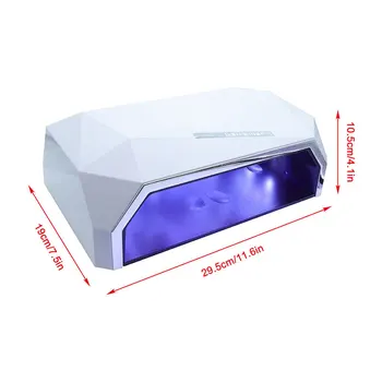 72W Diamond Nagų Džiovintuvas Dual UV Lempa, LED Nagų Lempa, Gelio lenkijos Gydant Šviesa Apačioje 30s/60s Laikmatis LCD ekranas lempa nagams