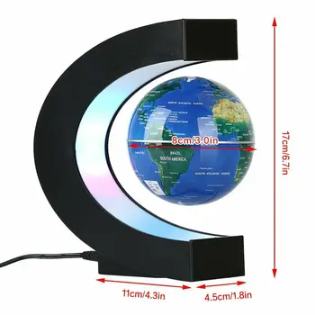 LED Pasaulio Žemėlapyje Magnetic Levitation Plūduriuojantis Pasaulyje Nakties Šviesa 