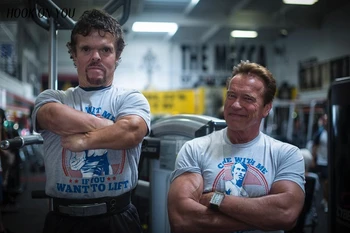 Eime Su manimi, jei norite, liftas Arnoldas Schwarzeneggeris Marškinėliai atsitiktinis Mens Hipster Fitneso Tshirts Vasaros Viršūnes Tee Homme camiseta