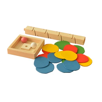 Vaikai Montessori Medinių Blokų Žaislus, Spalvingas Pastatas, Medis, Marmuras Kamuolys Paleisti Kelio Žvalgybos Švietimo Žaidimai Vaikams