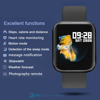 Smart Žiūrėti P80 Vyrai Moterys Smartwatch Fitness Tracker Širdies ritmo Monitorius Sporto Vandeniui Laikrodžiai, Skirta 
