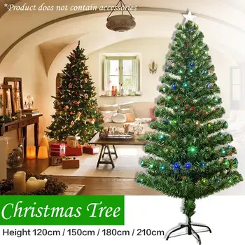 Mini Kalėdų eglutę Spalvinga Optinio Pluošto Lempos Žalios Geležies Stovėti Namuose Šventė Apdailos Kalėdų Medžio 120/150/180/210cm