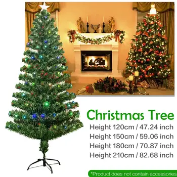Mini Kalėdų eglutę Spalvinga Optinio Pluošto Lempos Žalios Geležies Stovėti Namuose Šventė Apdailos Kalėdų Medžio 120/150/180/210cm