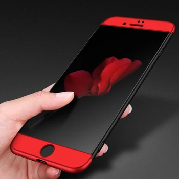 Apple iPhone 7 8 GKK Atveju 360 Visas Apsaugos antidetonaciniai Trys Viename Ultra Plonas Hard Case For iPhone 7 8 Plius Telefono Dangtelį