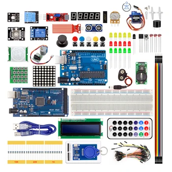 Super Starter Kit For Arduino UNO R3 & Mega2560 Lenta Su Jutiklis Moudle 1602 LCD led Servo Variklis Relės, Mokymosi Pagrindines Suite