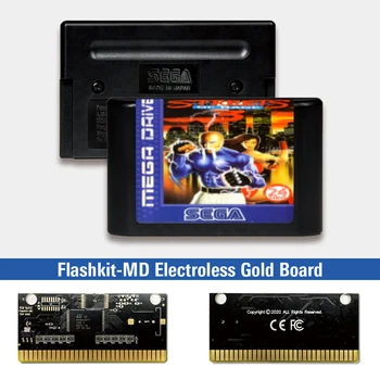 Gatvėse Pyktis 3 - EUR Etiketės Flashkit MD Electroless Aukso PCB Kortele Sega Genesis Megadrive Vaizdo Žaidimų Konsolės