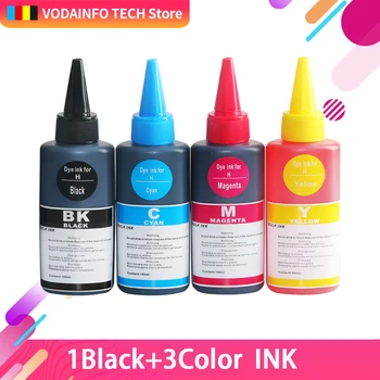 Universalus 4 Spalvų C M Y K Dye Ink HP su 100ML HP Premium Dye Ink Bendrojo HP spausdintuvo rašalo visi modeliai