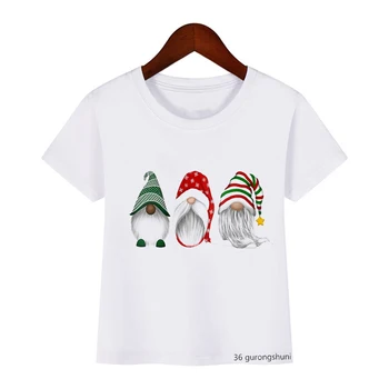 Vaikų drabužiai berniukams, mergaitėms, t-shirt Kalėdų drabužių animacinių filmų Atostogų, Nykštukai grafinis spausdinti mielas vaikai marškinėliai topai didmeninės