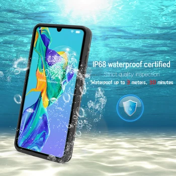 IP68 Vandeniui Atveju, Huawei P40 Mate 30 30 P20 Pro Aiškiai Povandeninis Nardymas Apsaugoti Padengti Huawei 30 P20 Lite Telefono dėklas