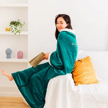 2020 naujas Tingus antklodė žiemos Rankovės antklodė šilta 145*165cm baby vilnos antklodė Kalėdų namų tekstilės mesti plauko siuvinėjimo antklode