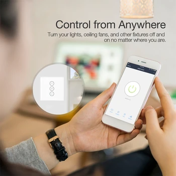 Wifi Smart Touch Wall Šviesos stiprumą ES/JK/JAV Standarto APP 