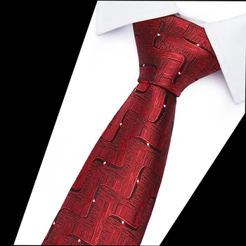 Karšto paisley, kaklaraištį, mens šilko kaklaraiščiai dizainerių mados vyrai ryšius 6cm laivyno ir raudonas dryžuotas kaklaraištis vestuvių