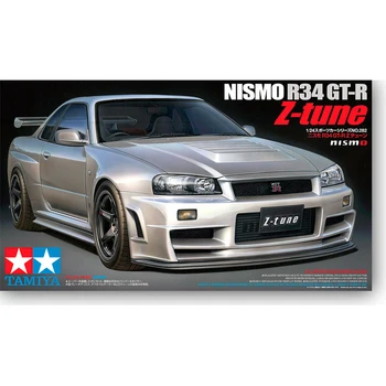 Tamiya 24282 1/24 Mastelis Nismo Nissan Skyline GT-R R34 Z-Tune Automobilių Ekranas Kolekcines Žaislas, Plastiko Surinkimas Pastato Modelio Rinkinys