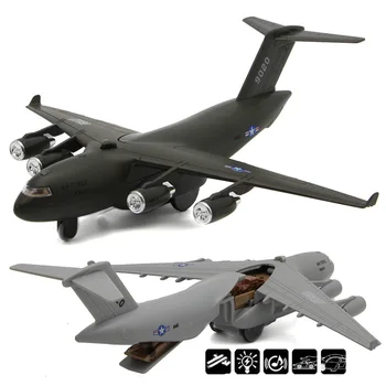 Lieti Diecast C130 Transporto Lėktuvas Hercules Modeliavimas Traukti Atgal, Šviesos ir Garso Orlaivio Modelis Dovana Vaikams Žaislų Kolekcija
