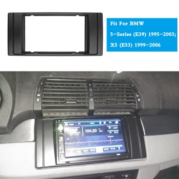 Dvigubo Din fascia BMW 5 serijos E39 E53 Stereo Pultas Radijo DVD Rėmas Su laidynas Antenos, Antenų Trim Kit