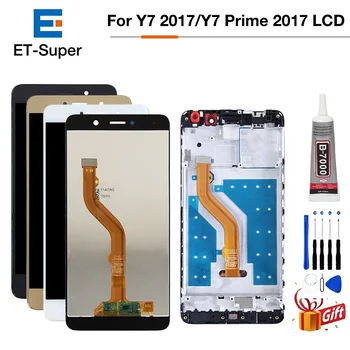 Originalą Huawei Y7 / Y7 Premjero 2017 LCD Ekranas TRT-TL00 TRT-LX1 TRT-L21X TRT-LX3 LCD Ekranas Jutiklinis Ekranas skaitmeninis keitiklis Asamblėja