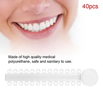 40Pcs Dantų Ortodontinis Gumos Juosta Dantų Ligatura Ryšius Gydymo Elastinga Skaidrios Dantys, Burnos Priežiūra, Dantų Priemonė