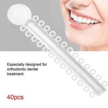 40Pcs Dantų Ortodontinis Gumos Juosta Dantų Ligatura Ryšius Gydymo Elastinga Skaidrios Dantys, Burnos Priežiūra, Dantų Priemonė