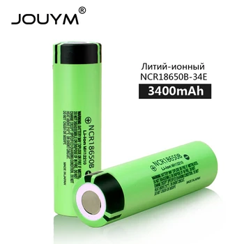 JOUYM Nauji Originalus 18650 baterija NCR18650B 3.7 v 3400mah Ličio Įkraunama Baterija, Žibintuvėlis baterijų 30A (NR. PCB)