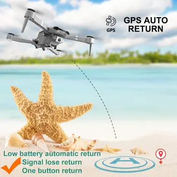 2020 Naujas GPS Drone 4K 5G WiFi realaus laiko vaizdo FPV Keturių rotorių skrydžio 25 minutes rc atstumas 500m drone HD plataus kampo dual camera