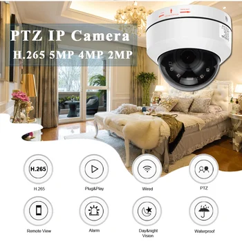 BESDER POE 5MP Speed Dome PTZ) IP Camera PoE Mini CCTV Saugumo Vaizdo Kamera 4X Zoom Motorizuotas Objektyvas 2MP, 5MP PoE IR 40M P2P ONVIF