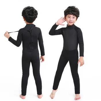 Berniukų ir mergaičių Hidrokostiumą, 2,5 MM neopreno Vaikų nardymo kostiumas Sun-proof ilgomis rankovėmis šilumos Banglentės, snorkeling maudymosi kostiumėlį