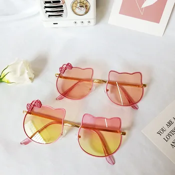 Vaikų akiniai nuo saulės mados 2020 naujų mergaičių, kūdikių asmenybės akinius UV apsauga merginos lankas rožinė UV400 akiniai nuo saulės