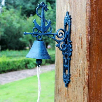 Viduržemio Jūros Regiono Stiliaus Ketaus Amatų Jūrų Geležies Sveiki Doorbell Kiemo, Sodo Dekoravimui Doorbell Valties Inkarą