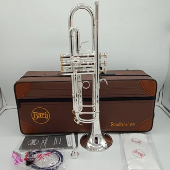 Naujas MFC Bb Trimitas LT180S-37 Sidabro Padengtą Muzikos Instrumentai Profesional Trimitai Studentų Įtraukti Atveju Kandiklį Priedai