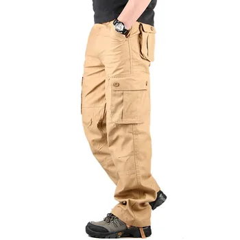 Vyriškos Kelnės Vyrams Krovinių Atsitiktinis Multi Kišenės Karinės Didelis Dydis 44 Tactical Kelnes Vyrams Outwear Armijos Tiesios Kelnės Ilgos Kelnės