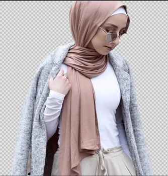(12 vnt/daug) Jersey musulmonišką hidžabą medvilnės ilgas šalikas-skara musulmonų šalikai 180*80cm, Galite Pasirinkti Spalvas, JLS102