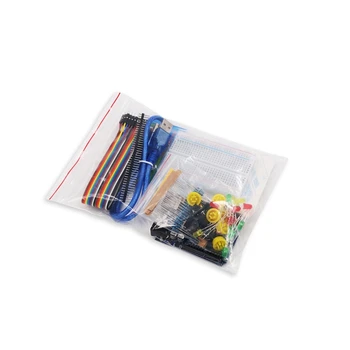 UNO R3 Starter Kit 400 Taškų Mini Breadboard LED Jumper Wire Mygtuką Arduino
