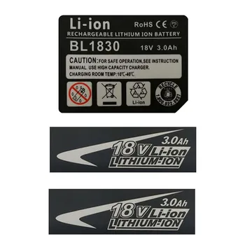 BL1830 Li-ion Baterijos Talpa Lipdukai, Žymekliai Etiketės Logotipą Makita 18V 3Ah 4Ah 5Ah 6Ah Li-ion Baterijos Priedai