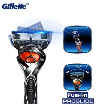 Gillette Fusion Proglide Originalus Vyrų Rankinio Skustuvas Aštrių Mašina Skutimosi Peiliukai 5 Sluoksniu Kasetės Su Replacebale Peiliukai