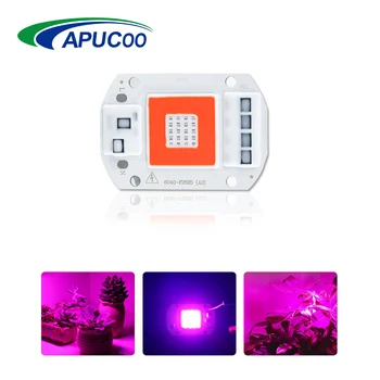 LED, COB Augti Chip 50W 30W 20W AC 220V 230V 110V 127V Visą Spektrą 