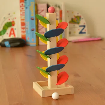 Kūdikių Montessori Medinių Blokų Medis, Marmuras Kamuolys Paleisti Stebėti Žaidimą Vaikams Vaikų Žvalgybos Švietimo Žaislas Kūdikiui Vaikų Dienos Dovanų
