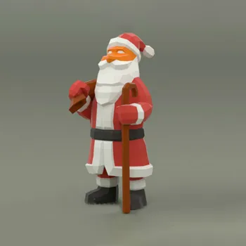 Popieriaus Amatai Santa Claus 3D Popieriniai Juostoje Namuose Šalis Dekoro Galvosūkiai 