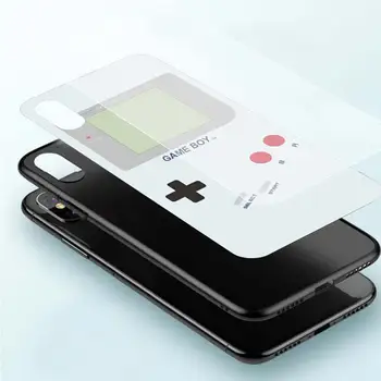 Grūdintas Stiklas Telefono dėklas Skirtas iPhone 12 Mini Pro 11 X XS Max XR SE 2020 7 8 6 6S Plius Padengti Coque Fundas Ekrano Šviesą Gameboy