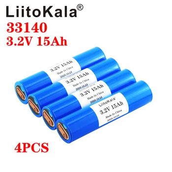 4pcs LiitoKala 33140 3.2 v 15Ah lifepo4 ličio baterijos 3.2 V Ląstelių 
