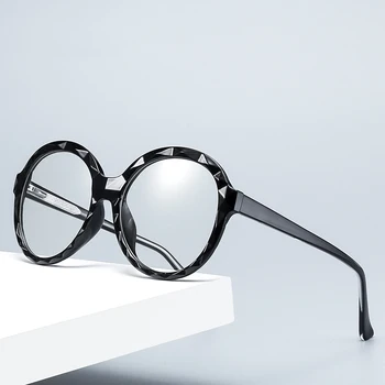 Mados Apvalių Akinių Rėmeliai Moterų Tendencijos Stilius, Prekės Dizainas Optiniai Stiklai Oculos De Sol Akinius su receptu RW2010