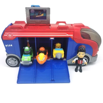 Paw Patrulių Šuo Autobusų Transporto priemonės Plastiko Žaislas Derinys Patrulla Canina Žaislas Su Balso Veiksmų modelis Modelis Žaislas Vaikų Žaislas Dovana