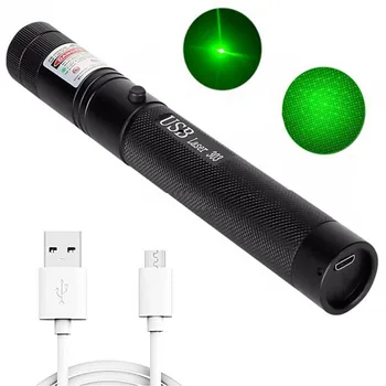 Žalia Lazerinis taikiklis Lazeris, USB Mokestis 303 Lazerinio žymeklio Šviesa 5mw 532nm Didelės Galios Prietaisą Lazer laser Pen Deginimas