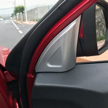 MG ZS 2018 ABS Matinis/Anglies Pluošto Automobilio duris langas trikampis Dekoratyvinis rėmelis lipdukas Apsaugine danga automobilių reikmenys 2vnt