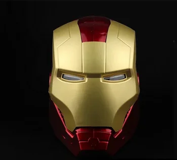 Anime Keršytojas Cosplay Geležinis Žmogus kaukė Tony Stark visa Galva LED Atidaryti PVC Šalmo Kaukės Berniukas Helovinas šalis