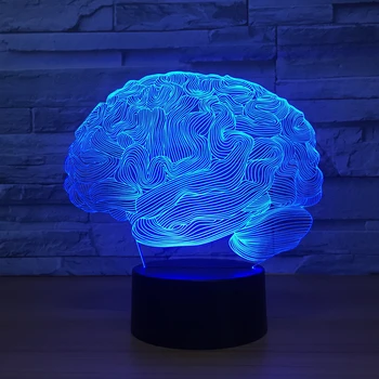 Sprogimo modeliai smegenų forma 3DLED spalvinga naktį šviesos kūrybos dovanos, elektroniniai produktai, USB sausas baterija dvejopo naudojimo
