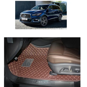 Lsrtw2017 odiniai automobilio salono grindų kilimėliai infiniti qx60 2018 2019 2020 reikmenys, auto optikos koja matten