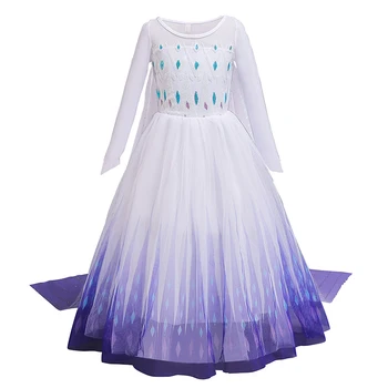 2021 Sniego Mergina Elsa Princesė Dress Vestidos Vaikai Prom Gimtadienis Kostiumas Helovinas Šalis Cosplay Suknelė Vaikų Drabužių 3-10 Metų